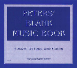 Peters’ Blank Music Book (Blue)