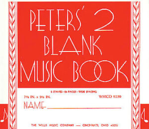 Peters’ Blank Music Book (Red)