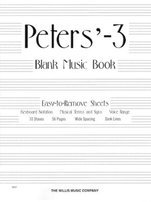 Peters’ Blank Music Book (White)