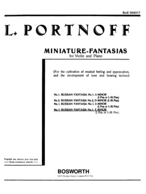 Russian Fantasia No. 4 in E Minor Russian Fantasia No. 4 in E Minor