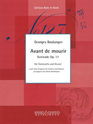 Avant de Mourir, Op. 17 Avant de Mourir, Op. 17