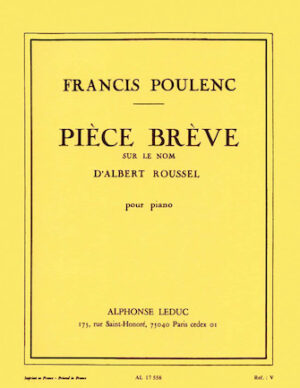 Piece Breve Sur Le Nom d’Albert Roussel