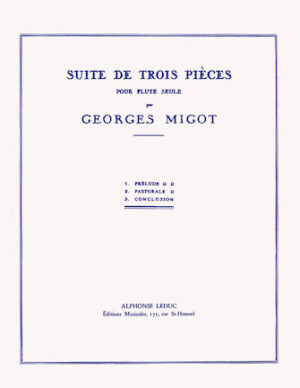 Suite de Trois Pieces pour Flute Seule