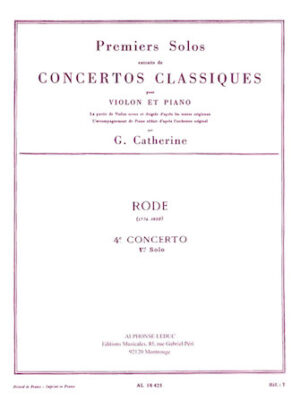 Premier Solos Concertos Classiques – Concerto No. 4, Solo No. 1 Premier Solos Concertos Classiques – Concerto No. 4, Solo No. 1