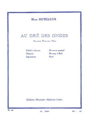 Au Gré Des Ondes pour Piano
