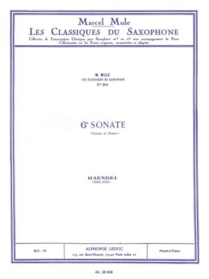 6e Sonate de Haendel [6th Sonate of Handel]