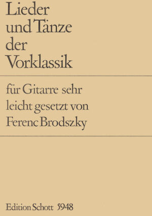 Lieder Und Tanze Der Vorklassik