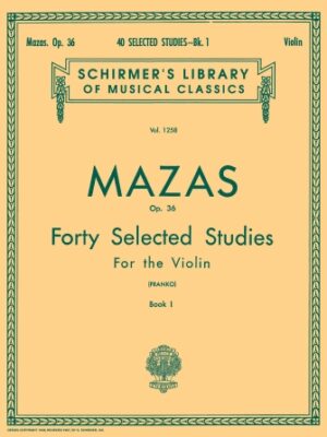 40 Selected Studies, Op. 36 – Book 1 40 Selected Studies, Op. 36 – Book 1