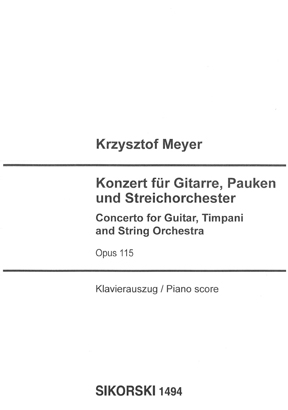 Concerto for Guitar, Timpani and String Orchestra, Op. 115 Concerto for Guitar, Timpani and String Orchestra, Op. 115