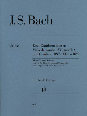 Sonatas for Viola da Gamba and Harpsichord BWV 1027-1029 (Version for Violoncello and Harpsichord)