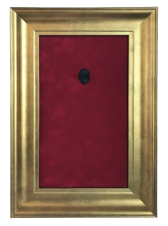 12 X 18 Mini Guitar Display Frame Red Suede Gold Frame Holds 1 Model