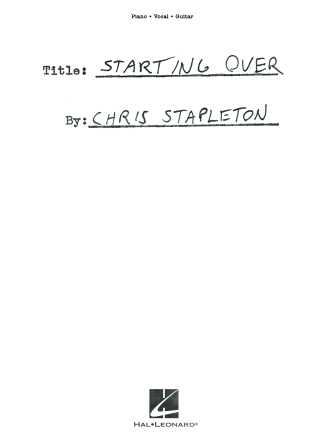 Chris Stapleton – Starting Over Chris Stapleton – Starting Over