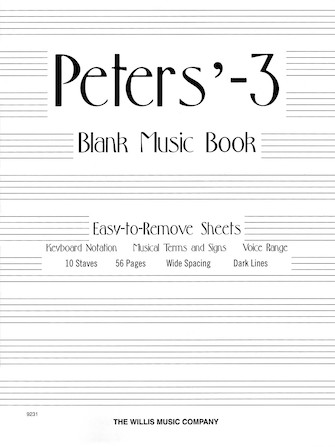 Peters' Blank Music Book (White)