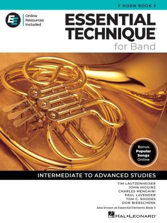 Essential Technique for Band – F Horn Book 3 with Online Resources