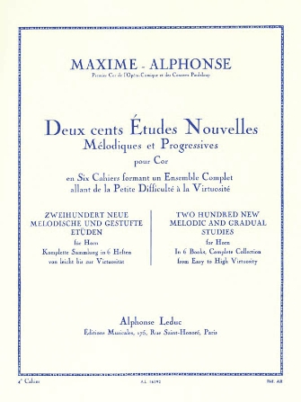 Deux cents Études Nouvelles Mélodiques et Progressives Pour Cor – Cahier 4: Vingt Etudes Difficiles Deux cents Études Nouvelles Mélodiques et Progressives Pour Cor – Cahier 4: Vingt Etudes Difficiles