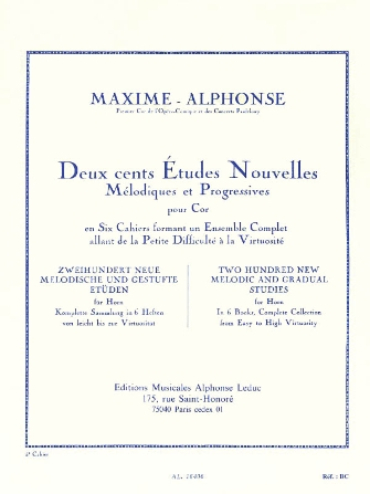 Deux cents Études Nouvelles Mélodiques et Progressives Pour Cor – Cahier 5: Vingt Etudes Tres Diffi Deux cents Études Nouvelles Mélodiques et Progressives Pour Cor – Cahier 5: Vingt Etudes Tres Diffi