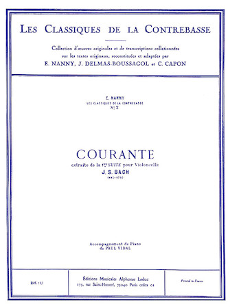 Courante – Classique Contrebasse No. 2, Suite No 1