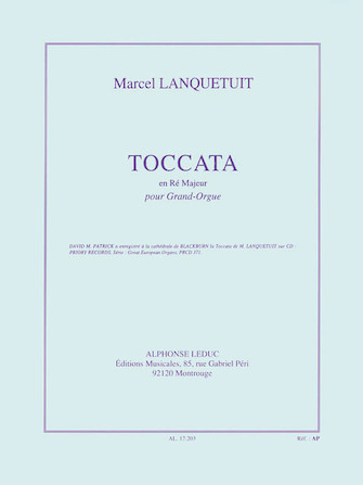Toccata en Re Majeur pour Grand-Orgue