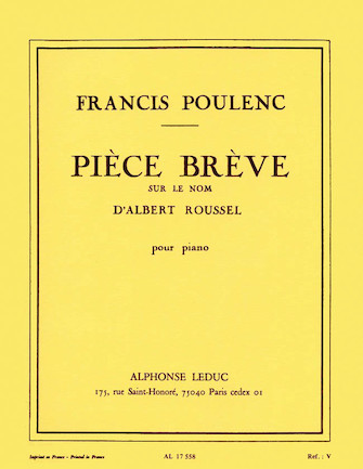 Piece Breve Sur Le Nom d’Albert Roussel