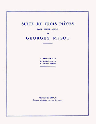 Suite de Trois Pieces pour Flute Seule