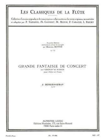 Great Concert Fantasy, Op. 52 – Les Classiques de la Flute No. 76