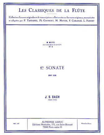 Sonata No. 1, BWV1030 in B Minor – Classiques No. 1
