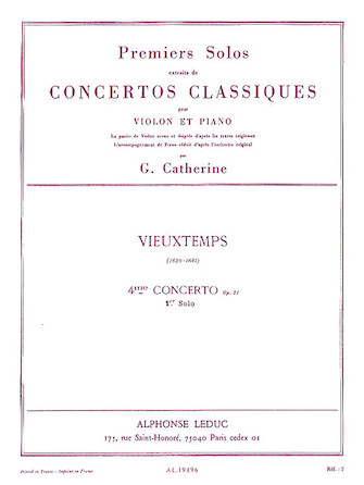 Premier Solo Extrait – Concerto No. 4, Op. 31