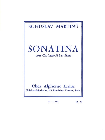 Sonatina Pour Clarinette et Piano