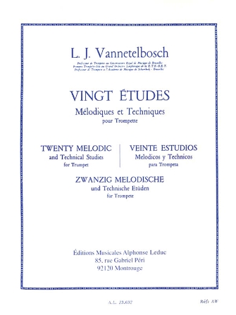 Vingt Études Mélodiques et Techniques pour Trompette Vingt Études Mélodiques et Techniques pour Trompette