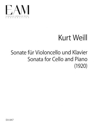 Sonata for Cello and Piano (1920) Sonata for Cello and Piano (1920)