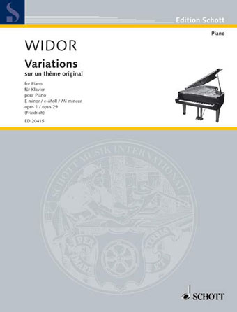 Variations on an Original Theme in E minor Op. 1