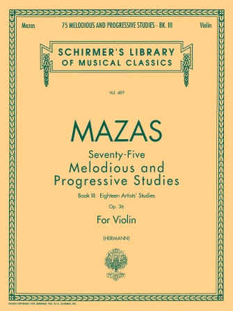 75 Melodious and Progressive Studies Op. 36 – Book 3: Artist’s Studies