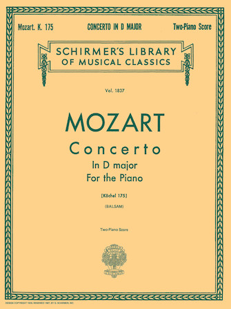 Concerto No. 5 in D K.175 Concerto No. 5 in D K.175