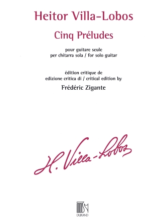Cinq Préludes for Solo Guitar Cinq Préludes for Solo Guitar