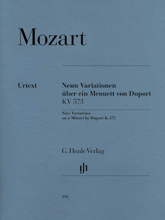 9 Variations on a Minuet by Duport K573 9 Variations on a Minuet by Duport K573