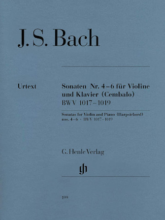 Sonatas for Violin and Piano (Harpsichord) 4-6 BWV 1017-1019