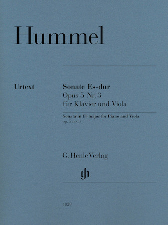 Sonata for Piano and Viola in E-flat Major Op. 5 No. 3 Sonata for Piano and Viola in E-flat Major Op. 5 No. 3