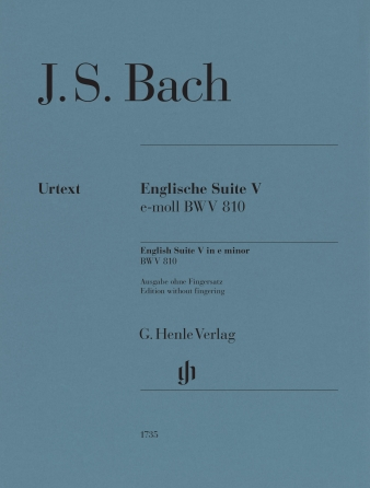 English Suite No. 5 E Minor BWV 810